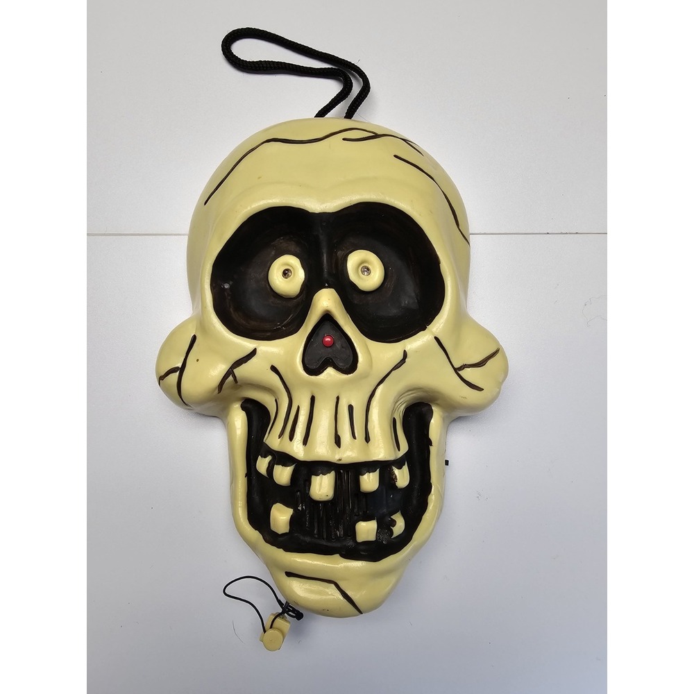 Vintage Big Head Jangles 2003 Skeleton Halloween‎ Eyes Light Up Read Description